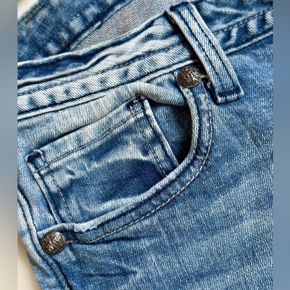 Bedrock for Express Light Blue Flare Jeans EUC - Picture 3 of 12